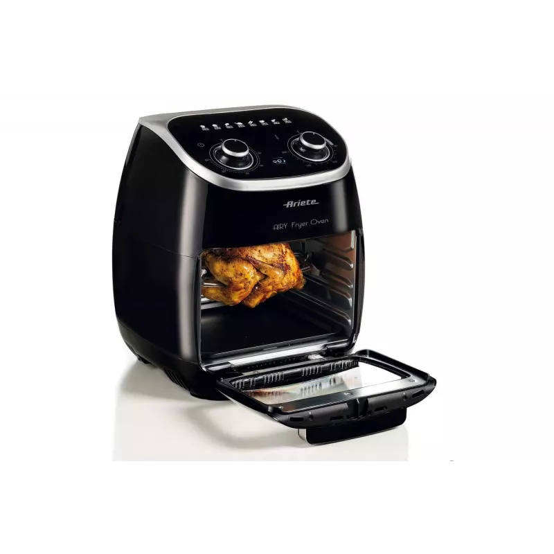 Ariete 4619 Airy Fryer Oven - karšto oro gruzdintuvė ir elektrinė orkaitė su iešmu - besisukantis krepšys - džiovintuvas - 2000 W - 11 l - plieninė