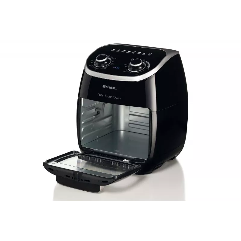 Ariete 4619 Airy Fryer Oven - karšto oro gruzdintuvė ir elektrinė orkaitė su iešmu - besisukantis krepšys - džiovintuvas - 2000 W - 11 l - plieninė