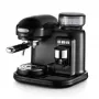 Ariete 1318 Moderna espreso aparatas su integruota kavos malūnėliu, kavos pupelėms ir maltai kavai, pieno putojimo cappuccino ruošėjas, 1 ir 2 puodelių filtras, 1080 W, 800 cc, juoda