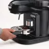 Ariete 1318 Moderna espreso aparatas su integruota kavos malūnėliu, kavos pupelėms ir maltai kavai, pieno putojimo cappuccino ruošėjas, 1 ir 2 puodelių filtras, 1080 W, 800 cc, juoda