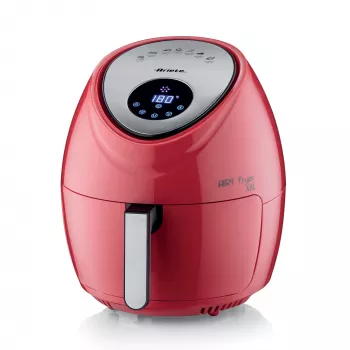 Ariete 4618 Airy Fryer XXL - karšto oro gruzdintuvė - kepkite 2,5 kg prancūziškų bulvyčių - 7 litrai - kepimas be aliejaus ir riebalų - 1800 W - raudona