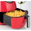 Ariete 4618 Airy Fryer XXL - karšto oro gruzdintuvė - kepkite 2,5 kg prancūziškų bulvyčių - 7 litrai - kepimas be aliejaus ir riebalų - 1800 W - raudona