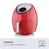 Ariete 4618 Airy Fryer XXL - karšto oro gruzdintuvė - kepkite 2,5 kg prancūziškų bulvyčių - 7 litrai - kepimas be aliejaus ir riebalų - 1800 W - raudona