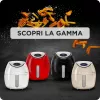Ariete 4618 Airy Fryer XXL - karšto oro gruzdintuvė - kepkite 2,5 kg prancūziškų bulvyčių - 7 litrai - kepimas be aliejaus ir riebalų - 1800 W - raudona