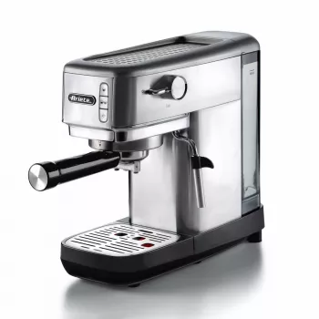 Ariete 1380 Metal kavos aparatas, suderinamas su malta kava ir ESE kapsulėmis, 1300 W, 1,1 l talpa, 15 barų slėgis, ½ puodelio filtras, Cappuccino įrenginys, Sidabrinis