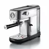 Ariete 1381 kavos virimo aparatas su slėgio matuokliu, suderinamas su malta kava ir ESE kapsulėmis, 1300 W, 1,1 l talpa, 15 barų slėgis, ½ puodelio filtras, Cappuccino įrenginys, sidabrinis