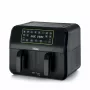 Ariete 4623 Airy Fryer Dual, karšto oro gruzdintuvė su dvigubu krepšiu, 1700 W, 8 l talpa, 3 kepimo funkcijos, skaitmeninis LED jutiklinis skydelis, 8 iš anksto nustatytos programos, laikmatis, 2 krepšiai, juoda