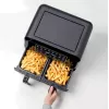 Ariete 4623 Airy Fryer Dual, karšto oro gruzdintuvė su dvigubu krepšiu, 1700 W, 8 l talpa, 3 kepimo funkcijos, skaitmeninis LED jutiklinis skydelis, 8 iš anksto nustatytos programos, laikmatis, 2 krepšiai, juoda