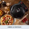 Ariete 917 picos krosnelė - Pica per 4 minutes - Ugniai atspari akmens plokštė su nelimpančia danga - Maksimali temperatūra 400 ° - 1200 W - Laikmatis 30 min. - Juoda