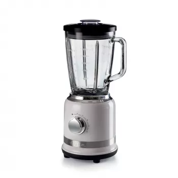 Ariete Moderna baltas trintuvas su stikliniu indu, Stalinis trintuvas, 1,5 l, Impulsinė funkcija, Ledo smulkinimas, 1000 W, Baltas