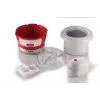 Ariete 643 ledų gaminimo aparatas Party Time, ledų gaminimo mašina, 12 W, 1,5 l talpa, išimamas dubuo su dviguba izoliacija, paruošimo laikas 30 minučių, dangtis ingredientams pridėti, raudonas