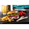 Ariete 205 Hamburger Maker Party Time, mėsainių gaminimo mašina, 1200 W, Dvigubos nepridegančios plokštės, 2 skyriai, Lengvai valoma, mėlyna