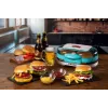 Ariete 205 Hamburger Maker Party Time, mėsainių gaminimo mašina, 1200 W, Dvigubos nepridegančios plokštės, 2 skyriai, Lengvai valoma, mėlyna