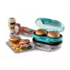 Ariete 205 Hamburger Maker Party Time, mėsainių gaminimo mašina, 1200 W, Dvigubos nepridegančios plokštės, 2 skyriai, Lengvai valoma, mėlyna