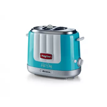 Ariete 206 Hot dog Maker Party Time, 650 W, mėlynas, dešrainių skrudintuvas, šviesiai mėlynas, 2 vnt., 650 W, 160 mm, 270 mm