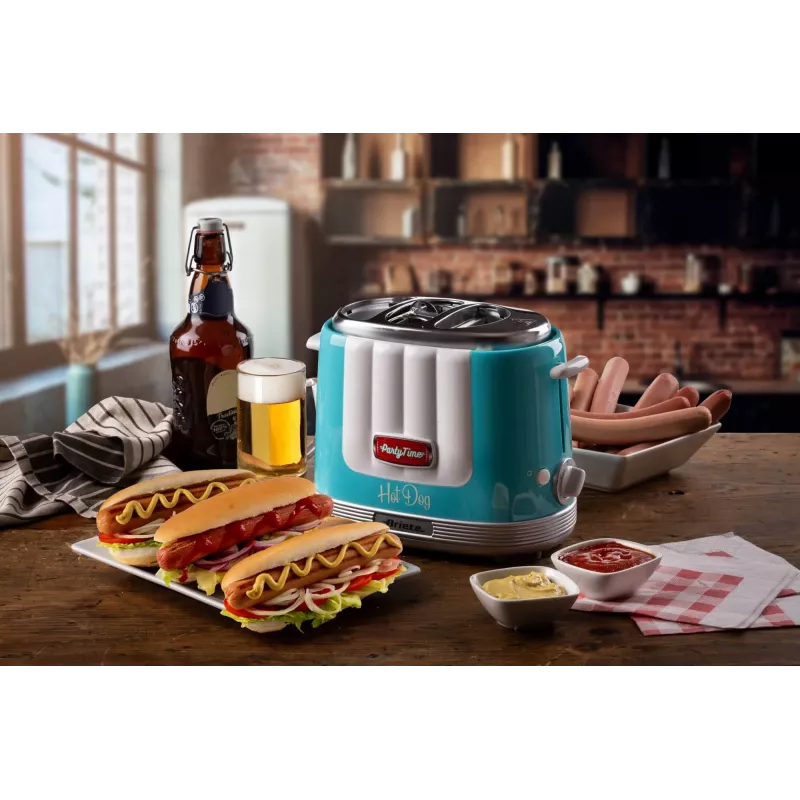 Ariete 206 Hot dog Maker Party Time, 650 W, mėlynas, dešrainių skrudintuvas, šviesiai mėlynas, 2 vnt., 650 W, 160 mm, 270 mm