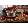 Ariete 927 Pizzeria , dviguba picų krosnelė, 2 picos per 4 minutes, 2300 W, 2 ugniai atsparūs akmenys, 2 termostatai, skersmuo 32 cm, 5 kepimo lygiai, 2 nerūdijančio plieno mentelės, raudona