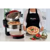 Ariete 927 Pizzeria , dviguba picų krosnelė, 2 picos per 4 minutes, 2300 W, 2 ugniai atsparūs akmenys, 2 termostatai, skersmuo 32 cm, 5 kepimo lygiai, 2 nerūdijančio plieno mentelės, raudona