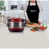 Ariete 927 Pizzeria , dviguba picų krosnelė, 2 picos per 4 minutes, 2300 W, 2 ugniai atsparūs akmenys, 2 termostatai, skersmuo 32 cm, 5 kepimo lygiai, 2 nerūdijančio plieno mentelės, raudona