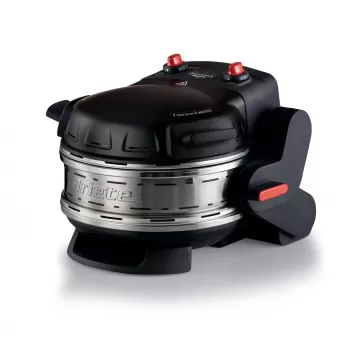 Ariete 927 Pizzeria , Dviguba picos krosnelė, 2 picos per 4 minutes, 2300 W, 2 ugniai atsparūs akmenys, 2 termostatai, Skersmuo 32 cm, 5 kepimo lygiai, 2 nerūdijančio plieno mentelės, Raudona