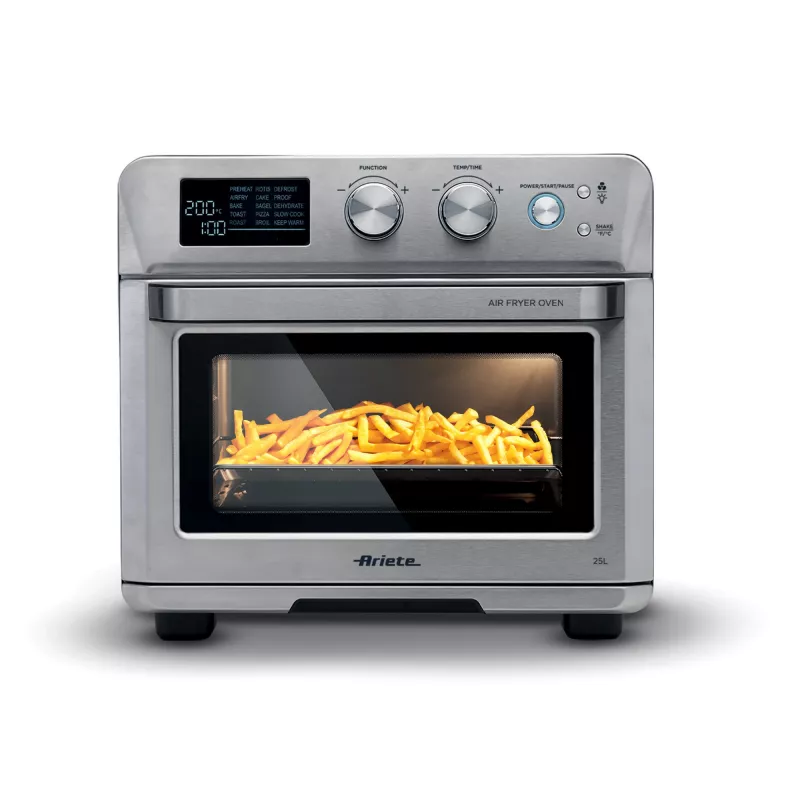 Ariete 4629 Airy Fryer 25L, oro gruzdintuvė ir orkaitė, 1700 W, 25 l talpa, 15 kepimo funkcijų, daugiafunkcė, temperatūra iki 230°, sidabrinė