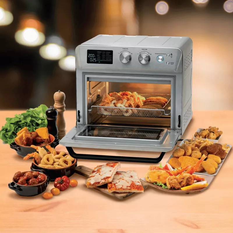 Ariete 4629 Airy Fryer 25L, oro gruzdintuvė ir orkaitė, 1700 W, 25 l talpa, 15 kepimo funkcijų, daugiafunkcė, temperatūra iki 230°, sidabrinė