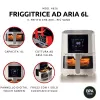 Ariete 4626 Airy Fryer 6L, karšto oro gruzdintuvė, 1300 W, 6 l talpa, 2,5 kg kepimo talpa, 8 iš anksto nustatytos programos, temperatūra iki 200°, permatomas krepšys kepimo kontrolei, juoda