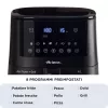 Ariete 4633, Karšto oro gruzdintuvė 4L, 1400W, Talpa 4L, 9 programos, Shake and Grill funkcija, Temperatūra iki 200°C, Juoda