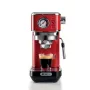 Ariete Moderna Line 1381 kavos aparatas su manometru, tinkamas maltai kavai ir ESE kapsulėms, 1300 W, 1,1 l talpa, 15 barų slėgis, filtras ½ puodeliui, kapučino įrenginys, raudonas