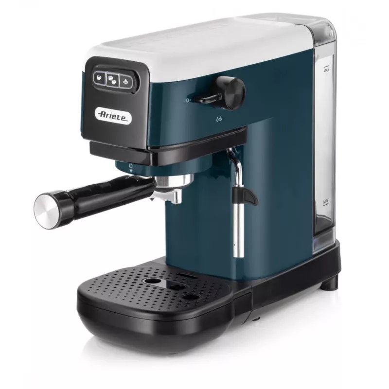 Ariete 1399 Espreso kavos aparatas, maltai kavai ir E.S.E. kapsulėms, 1300 W, 1,1 l talpa, 15 bar slėgis, filtrai 1, 2 puodeliams ir E.S.E. kapsulėms, Cappuccino, baltas