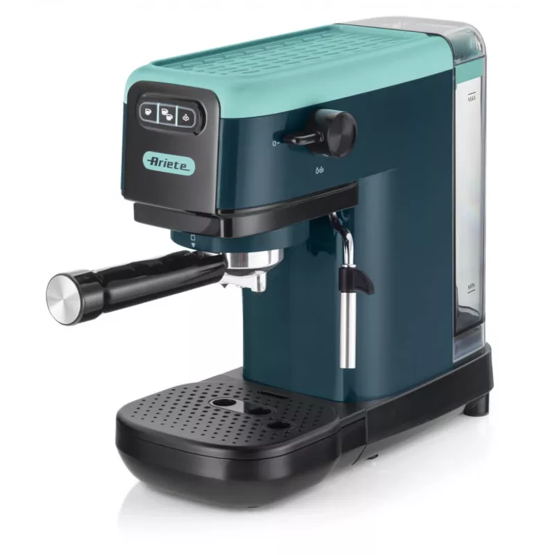 Ariete 1399 Espreso kavos aparatas, maltai kavai ir ESE kapsulėms, 1300 W, 1,1 l talpa, 15 bar slėgis, 1, 2 puodelių ir ESE kapsulių filtras, kapučino, žalias