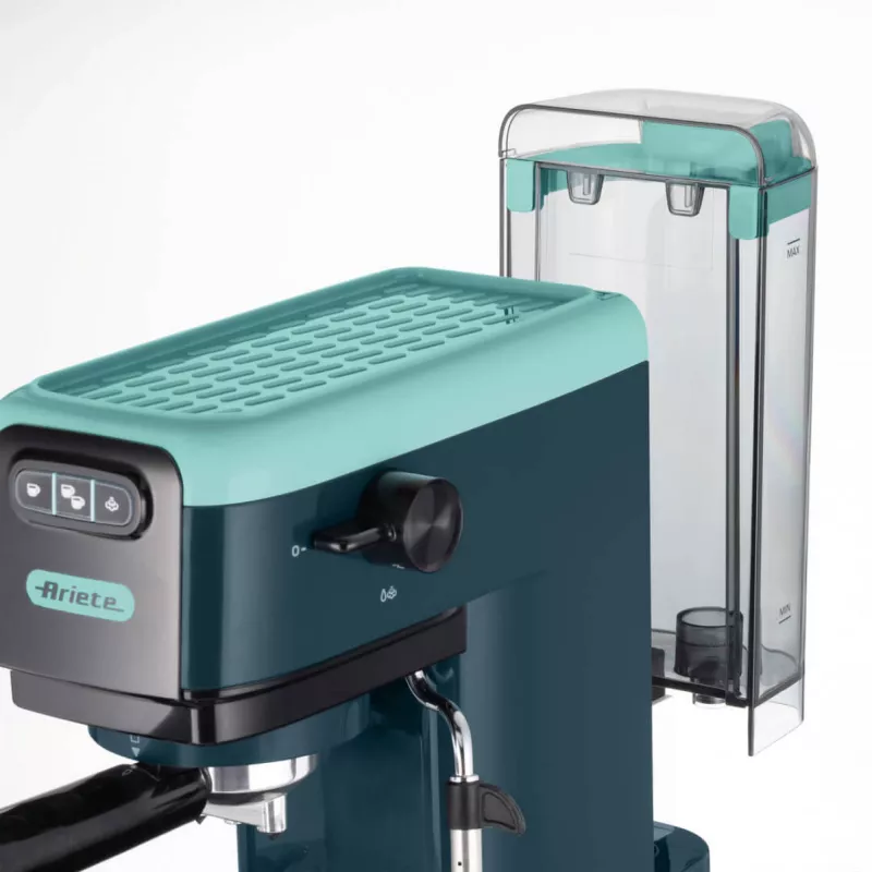 Ariete 1399 Espreso kavos aparatas, maltai kavai ir ESE kapsulėms, 1300 W, 1,1 l talpa, 15 bar slėgis, 1, 2 puodelių ir ESE kapsulių filtras, kapučino, žalias