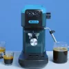 Ariete 1399 espreso kavos aparatas, maltai kavai ir E.S.E. kavos kapsulėms, 1300 W, 1,1 l talpa, 15 barų slėgis, 1, 2 puodelių ir E.S.E. kapsulių filtras, kapučino, mėlynas