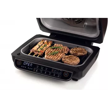 Ariete 4635 Air Fryer Grill, gruzdintuvė ir grilis, kepsnių grilis, 1700W, 8L talpa, kepimas ir grilinimas, 8 gaminimo funkcijos, laikmatis, juoda