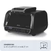 Ariete 4635 Air Fryer Grill, gruzdintuvė ir grilis, kepsnių grilis, 1700W, 8L talpa, kepimas ir grilinimas, 8 gaminimo funkcijos, laikmatis, juoda