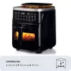Ariete 4636 Oro gruzdintuvė su garų funkcija + grilis, 1700 W, dehidratavimo funkcija, 10 gaminimo funkcijų, permatomas krepšys, laikmatis, juoda