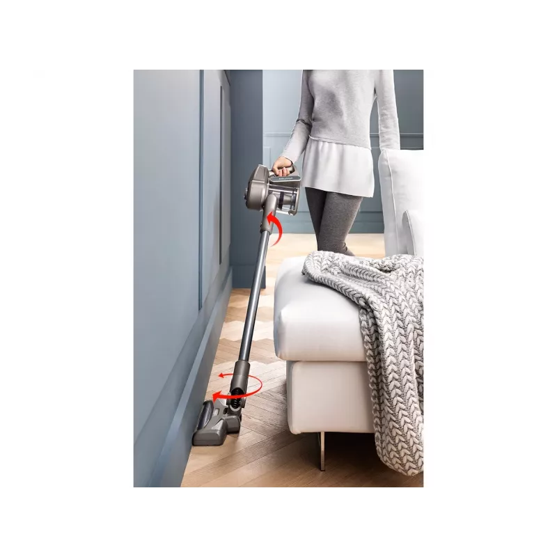 De’Longhi Colombina Evo XLM418.GCG 2-in-1 stick vacuum Battery Dry Bagless 0.5 L 400 W Pilka