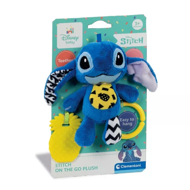 Clementoni Disney Baby Stitch Soft Rattle kūdikio kabinamas žaisliukas