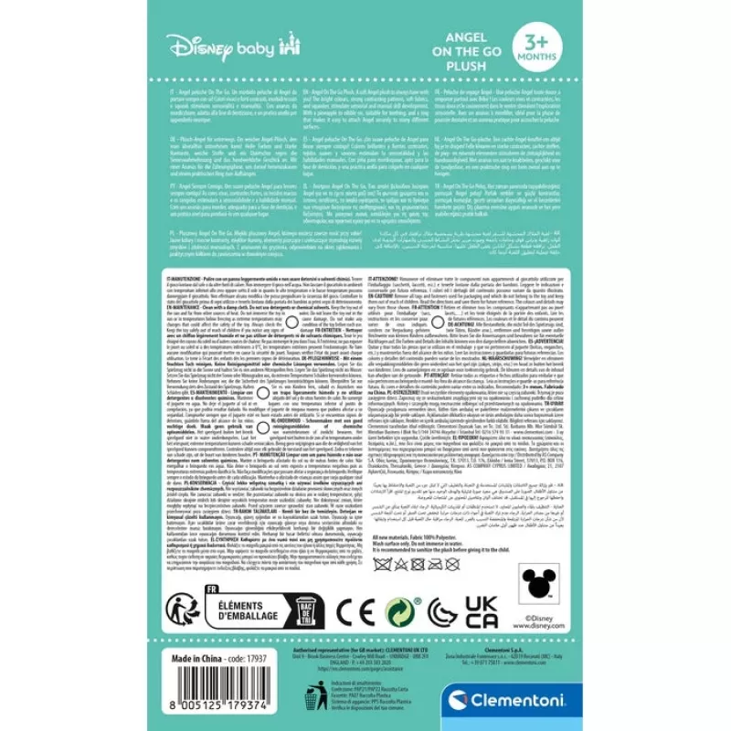 Clementoni Disney Baby Angel Soft Rattle kūdikių pakabinamas žaislas