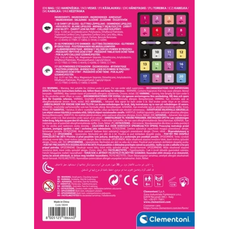 Clementoni Crazy Chic grožio krepšys, Moterims, 1 vnt., 150 mm, 30 mm, 210 mm