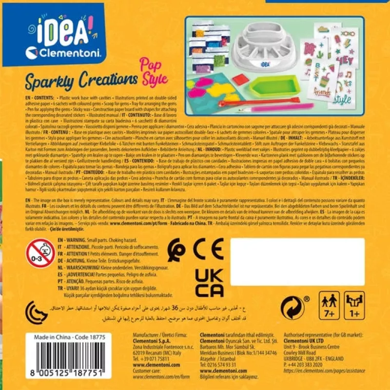 Clementoni Sparkly Creations, 7 m., įvairiaspalvis