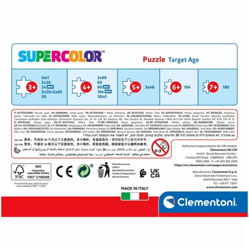 Clementoni Supercolor Gabby’s Dollhouse dėlionė 30 vnt. Animaciniai filmai