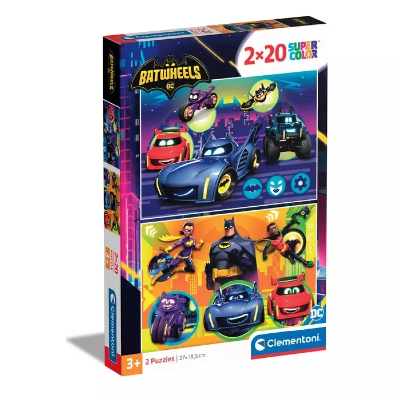 Clementoni Supercolor Batwheels dėlionė 20 vnt. Komiksai
