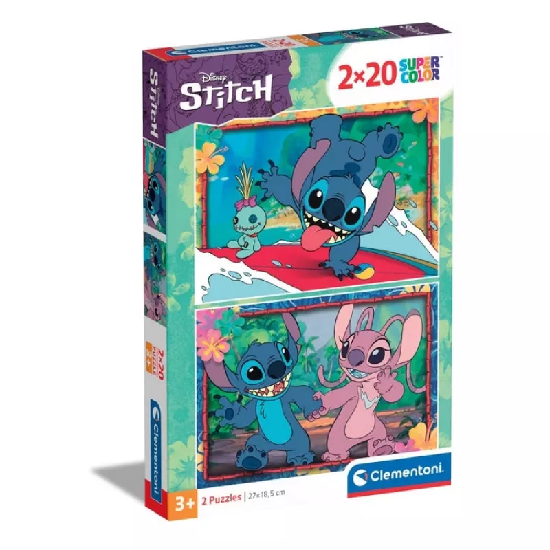 Clementoni Supercolor Disney Stitch dėlionė 20 vnt. Animaciniai filmukai