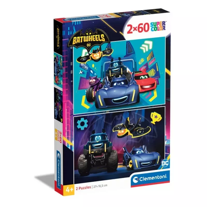 Clementoni Supercolor Batwheels dėlionė 60 vnt. Komiksai