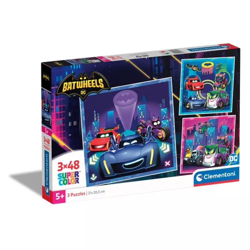 Clementoni Supercolor Batwheels dėlionė 48 vnt. Komiksai