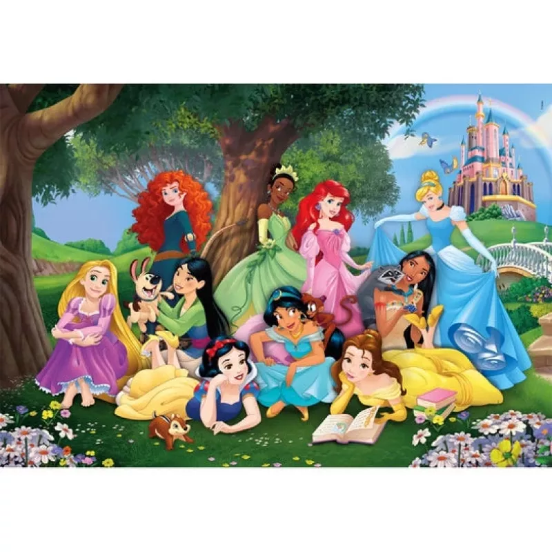 Clementoni Supercolor Disney Princess dėlionė 104 vnt. Animaciniai filmukai
