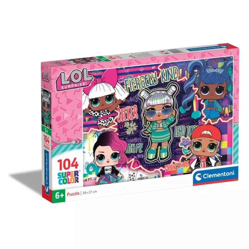 Clementoni Supercolor LOL Dėlionė 104 vnt. Animaciniai filmukai