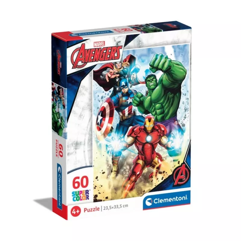 Clementoni Supercolor Marvel Avengers dėlionė 60 vnt. Komiksai