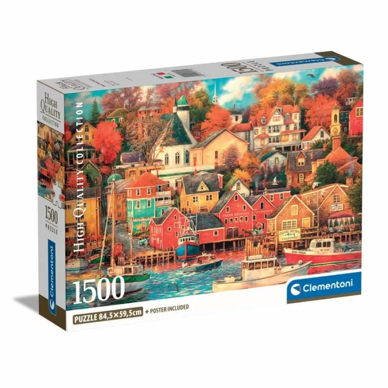 Clementoni High Quality Collection Good Times Harbor Dėlionė 1500 vnt. Menas